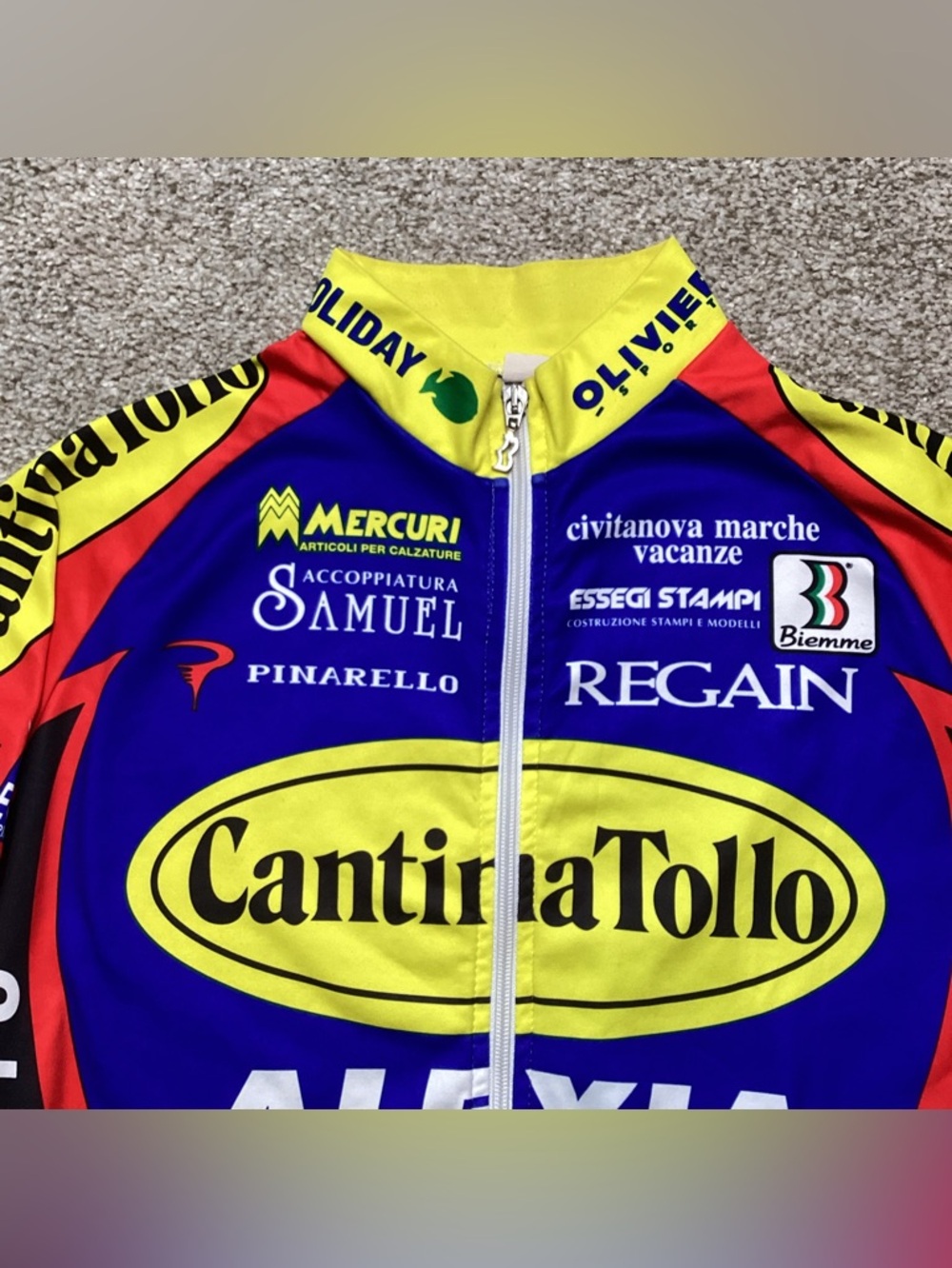 Cantina Tollo Alexia Alluminio Cycling Jersey 90’s Long Sleeve Large Jacket - Picture 4 of 7